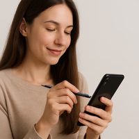 Wozinsky pildspalva stylus viedtālruņiem planšetdatoriem ar skārienjūtīgiem ekrāniem, melns