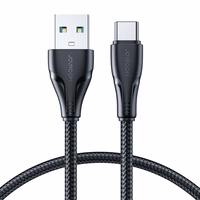 Joyroom Surpass Series A11 USB-A / USB-C 3A kabelis 0.25 m - melns
