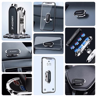 Wozinsky pašlīmējošs magnētiskais automašīnas turētājs 360 paneļiem sudrabs (WMH-06)