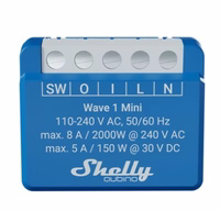 Shelly Qubino Wave 1 Mini Smart switch zils