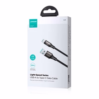 Joyroom Light-Speed sērijas S-A25 USB-A / USB-C 100W 1.2m kabelis - melns