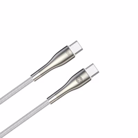 Forever Sleek kabelis USB-C - USB-C 1,0 m 60W balts