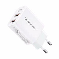 Wozinsky CWCUCW 30W USB-C / 2 x USB-A sienas lādētājs - balts