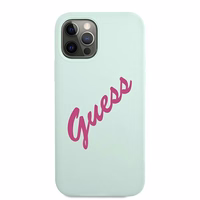 Guess GUHCP12MLSVSBF iPhone 12/12 Pro 6.1" zils fuksija/zils fuksija cietais apvalks Silikona Vintage