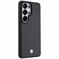 BMW Sign Magnetic Carbon Fiber MagSafe Maciņš for Samsung Galaxy S26 Ultra - melns