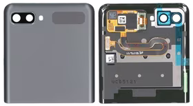LCD screen Samsung F707 Z Flip 5G ar touch screen ar frame (Outer) Mystic Pelēks original (used Grade B)