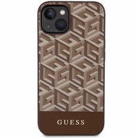 Guess GUHMP14MHGCFSEW iPhone 14 Plus 6.7" brūns/brūns cietais apvalks GCube Stripes MagSafe