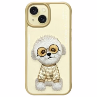 Nimmy Glasses Cool iPhone 15 apvalks – beige