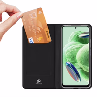 Dux Ducis Skin Pro viedtālruņa apvalks Xiaomi Redmi Note 12 5G / Poco X5 5G Flip karšu maciņš statīvs melna
