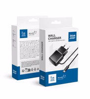BLUE STAR lādētājs ceļojumiem 2A 10W ar Micro USB kabeli TFK-TC-1100B melns