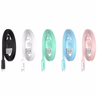 USAMS Kabelis plakans U2 Lightning 1,2m melns SJ199IP01 iPhone 5/6/7/8/X (US-SJ199)