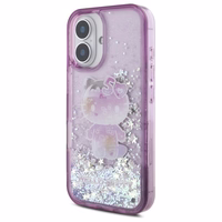 Hello Kitty Liquid Glitter 50. gadadienas ballītes viedtālruņa apvalks iPhone 16 - violets