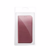 SMART MAGNETO grāmatas tipa viedtālruņa apvalks XIAOMI Redmi Note 13 Pro 5G, bordo