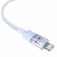 Baseus Gem USB to IP 2.4A fast charging cable 1 m zils