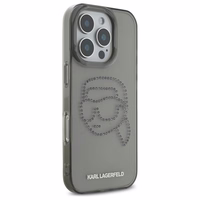 Karl Lagerfeld KLHCP16XHKHDCELK iPhone 16 Pro Max 6.9" melns/melns cietais apvalks IML Rhinestones Karl galva