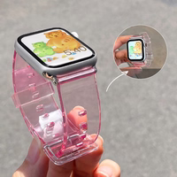 Silikona siksniņa aproce aproce siksniņa gaisma Apple Watch 42 / 44 mm - sarkans