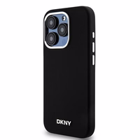 DKNY DKHMP14LSMCHLK iPhone 14 Pro 6.1"melns maciņš Liquid Silicone Small Metal Logo MagSafe