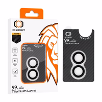 Rūdītais stikls Tel Protect Titanium objektīva 99% AR Aramid sērija kamerai Iphone 16/16 Plus (2 gab.)
