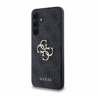 Guess 4G Big Metal Logo viedtālruņa apvalks Samsung Galaxy A35 - melns