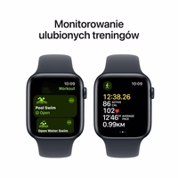 Apple Watch SE (2022) 44mm GPS Aluminum Case Black + sporta siksniņa Black Grade C