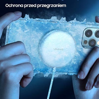 USAMS Bezvadu lādētājs US-CD160 magneticW2 15W alumīnija iPhone 12 series sudraba CD160DZ01