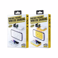 WEKOME WP-U172 - 3-in-1 bezvadu lādētājs with MagSafe iPhone, Apple Watch, and AirPods + Mirror (dzeltens)