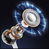 USAMS EP-50 USB-C 1.2m stereo austiņas balts