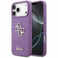 Guess Fiksēts Mirdzošs Liels 4G viedtālruņa apvalks iPhone 17 Pro Max - violeta