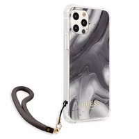 Guess GUHCP12LKSMAGR iPhone 12 Pro Max 6.7" pelēks/pelēks cietais apvalks Marble kolekcija