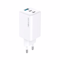 Forever TC-08-65ACC GaN PD QC lādētājs 2x USB-C 1x USB 65W balts