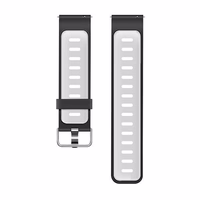 Beline siksniņa Watch 22mm Double Color Silicone melns-balts box