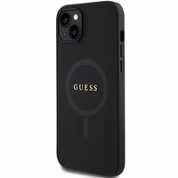 Guess GUHMP15MPSAHMCK iPhone 15 Plus 6.7" melns/melns cietais apvalks Saffiano MagSafe