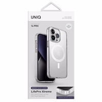 Uniq LifePro Xtreme Magclick Charging viedtālruņa apvalks iPhone 14 Pro - caurspīdīgs