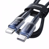 USB Kabelis Joyroom "S-A42" melns "Type-C / Lightning" 120cm (līdz 30W)