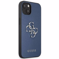 Guess GUHCP13SSA4GSBL iPhone 13 mini 5.4" zils/zils cietais apvalks Saffiano 4G Metāla Logotipa