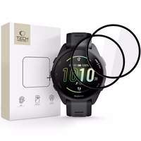 Tech-Protect Glass Flex+ 2 daļu hibrīdā stikla komplekts Garmin Forerunner 165 - melns