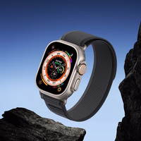 DUX DUCIS siksniņa YJ neilona Apple Watch 42 / 44 / 45 / 49 mm melna pelēka