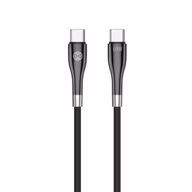 Forever Sleek kabelis USB-C - USB-C 2,0 m 60W melns