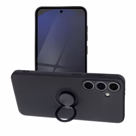 Silikona RING viedtālruņa apvalks SAMSUNG S24 FE melns