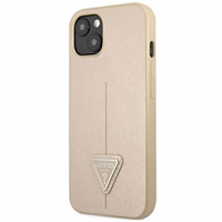 Guess GUHCP14MPSATLE iPhone 14 Plus 6.7" bēšs/bēšs cietais apvalks SaffianoTriangle Logo