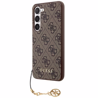 Guess 4G Charms Collection viedtālruņa apvalks Samsung Galaxy A35 - brūns