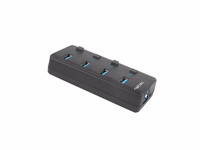 NATEC HUB USB 3.0 MANTIS 2 4-PORTS WITH SWITCH+POWER SUPPLY