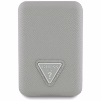 Guess Grained Triangle portatvais ladetajs ar MagSafe 5000mAh 15W USB-C - bess