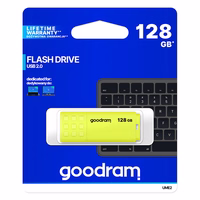 GOODRAM UME2 USB zibatmiņa - 128GB USB 2.0 dzeltens