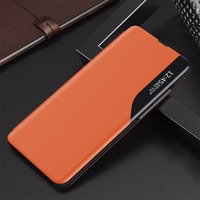 Viedtālruņa apvalks Samsung Galaxy A72 4G oranžs ar statīvu, Eco Leather View Case