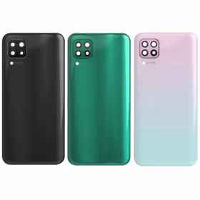 Aizmugurējais vāciņš Saderīgs ar Huawei P40 Lite / Melns / (ar camera lens) HQ