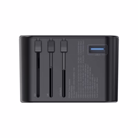 Universālais ceļojumu lādētājs Choetech PD5009 65W 2xUSB-C/USB-A melns