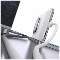 Kabelis USAMS Bicolor Series SJ756 PD 60W USB-C/USB-C 1.2m melni balts