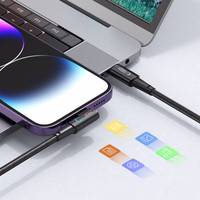 Tech-Protect UltraBoost L kabelis Lightning (leņķveida) / USB-C (taisns) PD 20W 3A 1m - pelēks