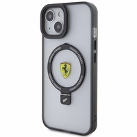 Ferrari FEHMP15SUSCAH iPhone 15 6.1" caurspīdīgs cietais apvalks ar gredzena statīvu 2023 kolekcija Magnētiskais